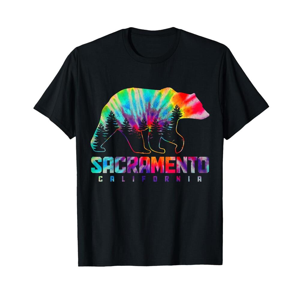 Sacramento California Tie Dye Bear Pride Outdoor  T-Shirt